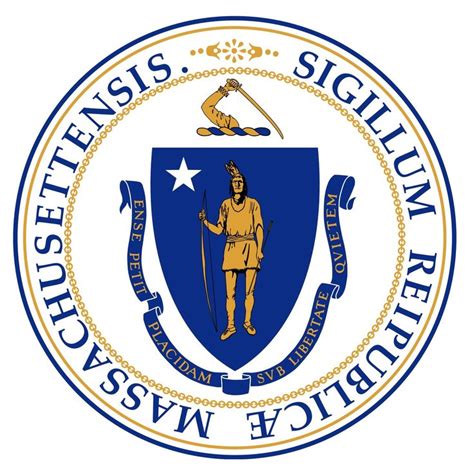 Massachusetts Logo And Seal Massachusetts Us States Flag