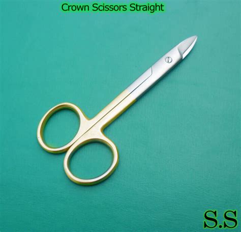 Crown Scissors Straight 425 Gold Plated Dental Surgical Instruments
