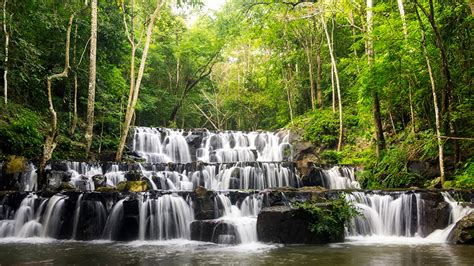 Fonds Decran 1366x768 Thaïlande Tropique Chute Deau Sam Lan Waterfall
