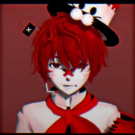 An Anime Character With Red Hair Wearing A Top Hat And Bow Tie Looking At The Camera