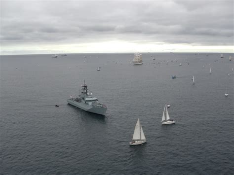 Hms Severn Forms Starting Line For Tall Ships Regatta