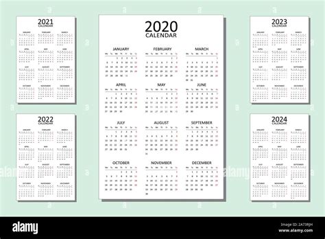Calendario 2022 2023 Y 2024 Immagini Vettoriali Stock Alamy