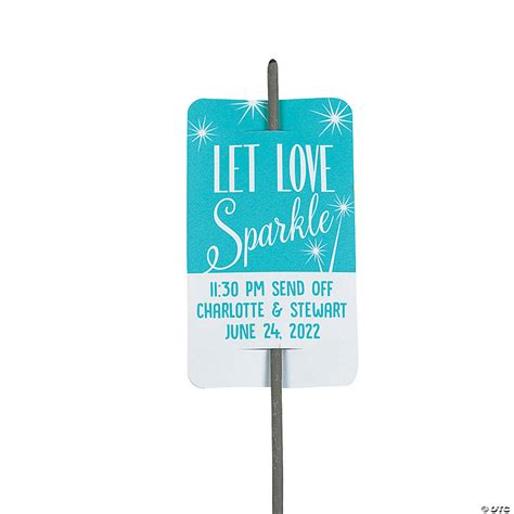 Personalized Send Off Sparkler Tags Oriental Trading