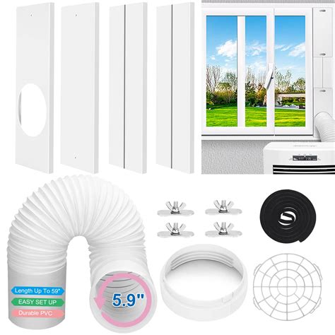 Buy Portable Air Conditioner Window Kit With Hose Adjustable Window Seal Kit Plate For AC Unit