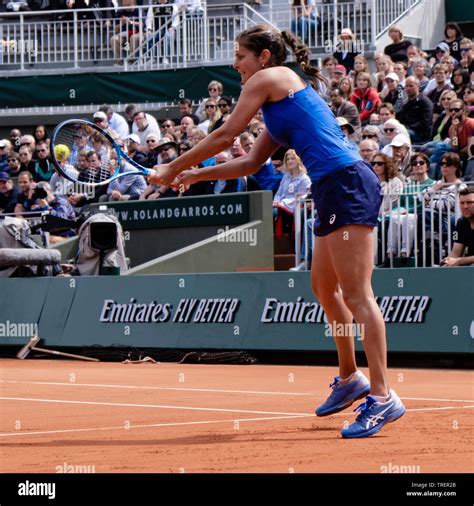 German Tennis Player Julia Görges Hits A Backhand During The 2019