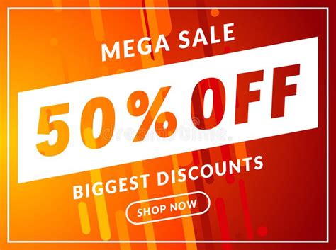 Mega Sale 50 Percent Off Banner Template Design Big Sale Special Offer