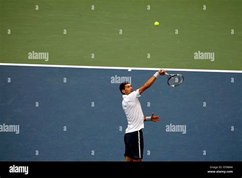 New York United States 09th Sep 2016 Novak Djokovic Backhands An