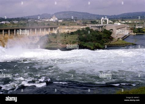 Owen Falls Dam Hydro Electric Power Station Jinja Uganda Africa Stock
