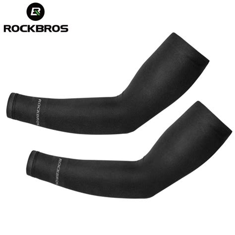 Rockbros Bike Cycling Running Arm Warmers Uv Protect Cover Basketball Jogging Breathable Quick