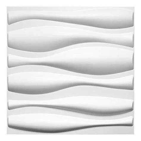 Art3d Durable Plastic 3d Wall Panel Pvc Wave Wall Design White 12 Pa