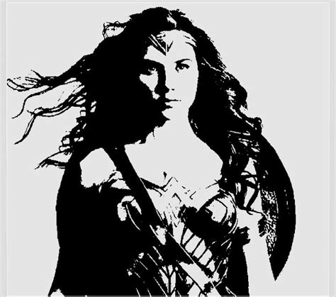 Gal Gadot Wonder Women Stencil Art Gal Gadot Wonder Woman