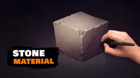 Stone Material Digital Drawing Process By Sephirothart Youtube