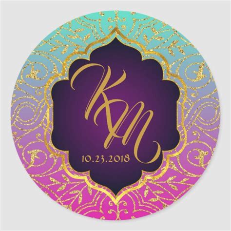 Arabian Nights Bollywood Monogram Wedding Label In 2020