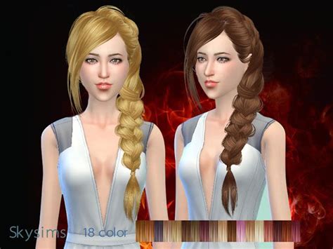 Sims 4 Ccs The Best Free And Donation Hair By Skysims 4 Braids