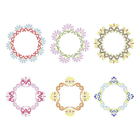 Monogram Frames Set 1 Machine Embroidery Design Garden Of Designs