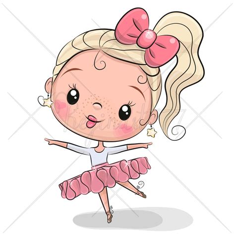 Ballerina Clipart Cute Clip Art Little Girl Birthday Party Etsy