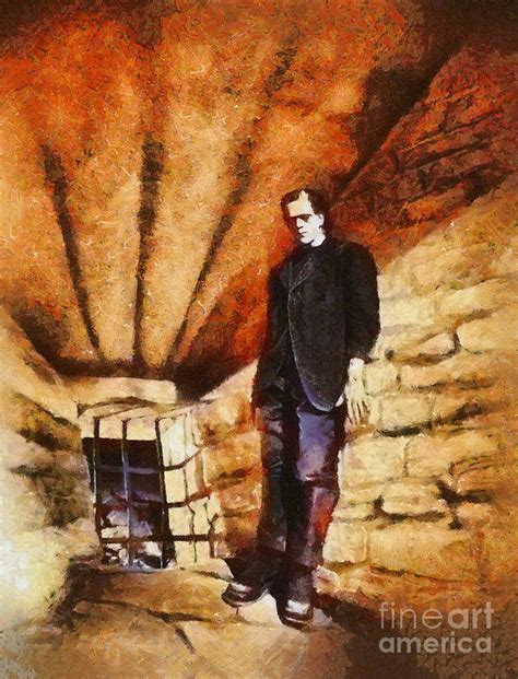 Frankenstein Classic Vintage Horror Painting By Esoterica Art Agency