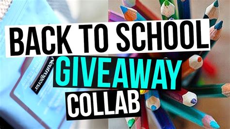 Back To School Giveawaycollab Youtube