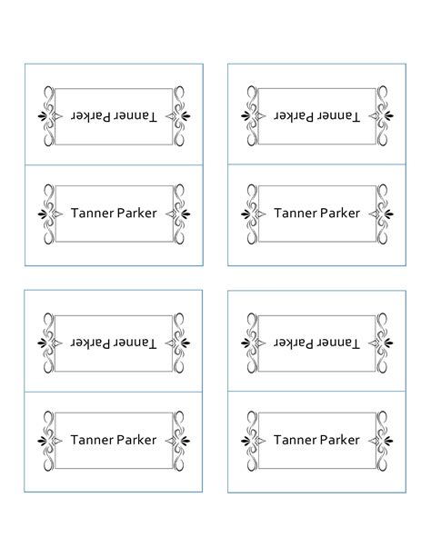 Place Cards Free Printable Template Printable Templates