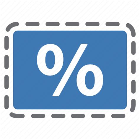 Blue Coupon Deal Percentage Sale Icon Download On Iconfinder