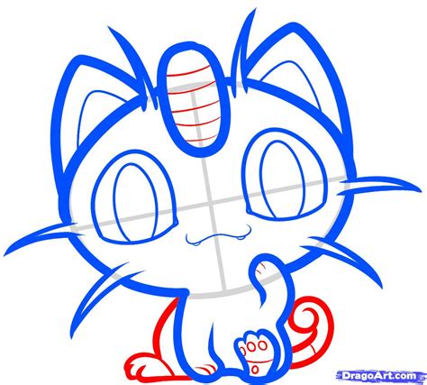 How To Draw Chibi Meowth Pokemon Step By Step Chibis