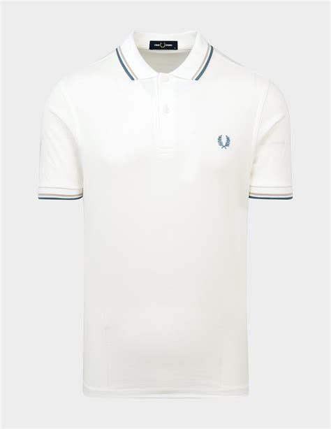 Fred Perry Twin Tipped Polo Shirt In White For Men Lyst