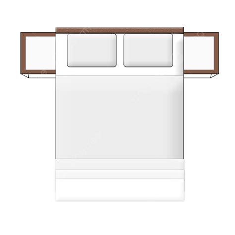 Bed Top View Vector Illustration Plan Top View Bed Bed Top View For