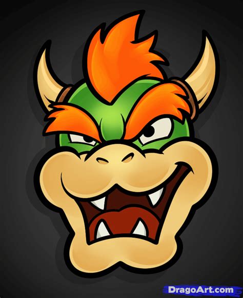 How To Draw Bowser Easy Drawings Bowser Easy Drawings