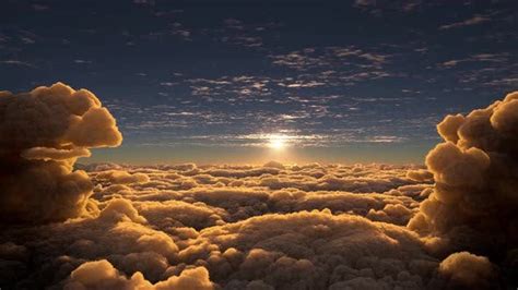 Sunset Above The Clouds 4k Motion Graphics Videohive