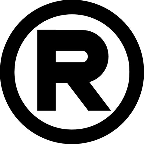 Registered Trademark Black Transparent Fixed Clip Art At