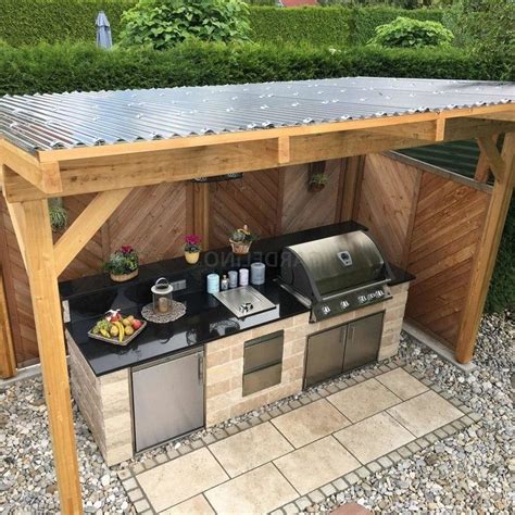 13 Engaging A Outdoor Kitchen Bbq Designs Get It Modern Tiny Kitchen