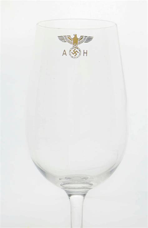 Lot Adolf Hitler Crystal Wine Glass