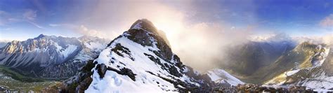 Mountain Panorama Austria Dual Monitor Wallpaper Pixelz