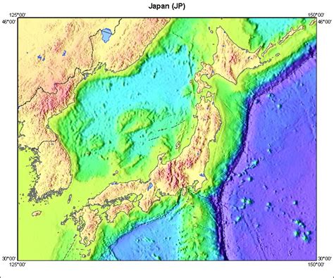 Under the eastern oceanward slope of the trench. File:Island arc of Japan.jpg