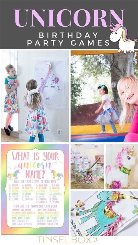 Fun Unicorn Themed Party Games 1st Birthday Party Games Birthday