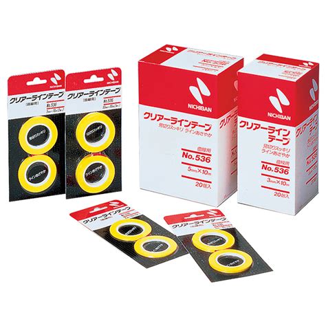 Track and trace your package/parcel/shipment online. Clear Line Tape No.536 (For curves) | NICHIBAN Co., Ltd.