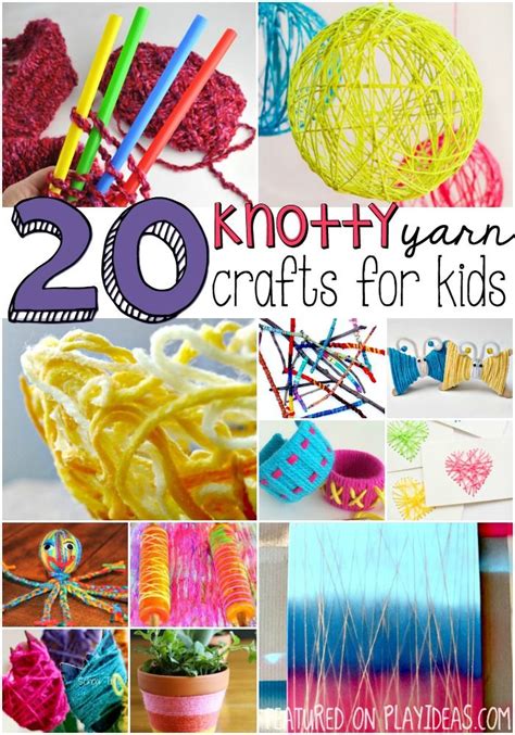 20 Knotty And Fun Yarn Crafts For Kids Yarn Crafts For Kids Easy