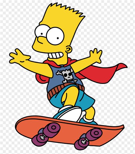 Skateboard Bart Simpson Homer Lisa Png Image Pnghero