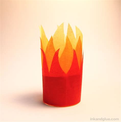 Tissue Paper Votive Flame Tissue Paper Crafts Pentecost Craft Fire