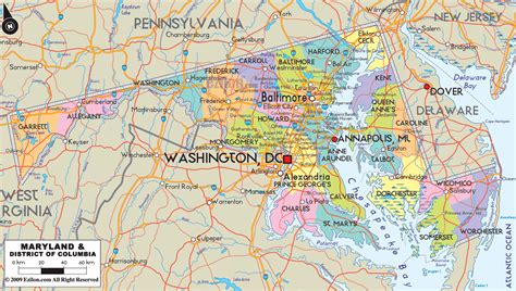 Where Is Maryland On The Map Of The United States Map Of The United