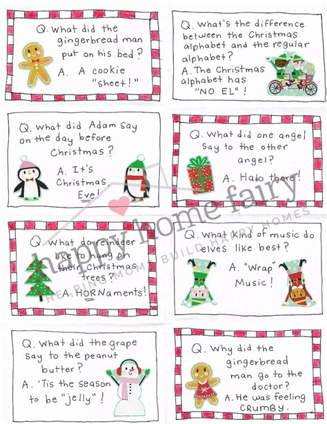 Christmas Jokes Kid Friendly Printable