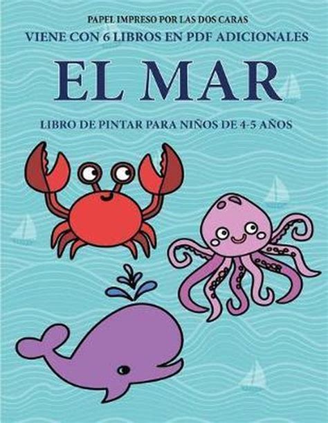 Libro De Pintar Para Ninos De 4 5 Anos El Mar Isabella Martinez
