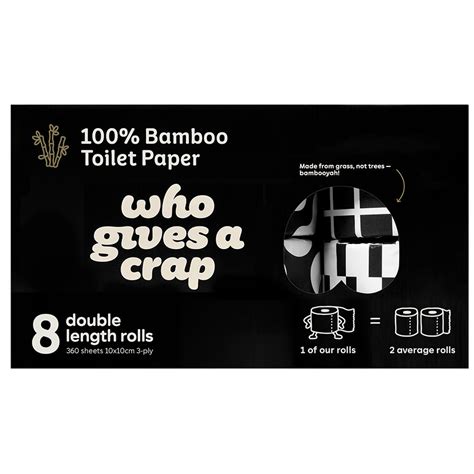 Who Gives A Crap Bamboo Double Length Toilet Tissue 8 Rolls Who