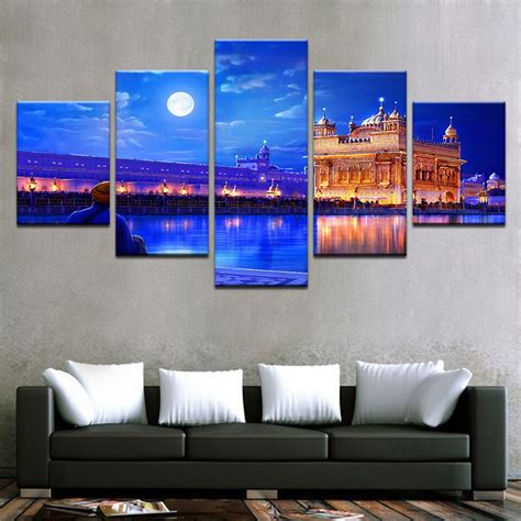 Modular Wall Art Pictures Frame Living Room Hd Printed Poster 5 Pieces