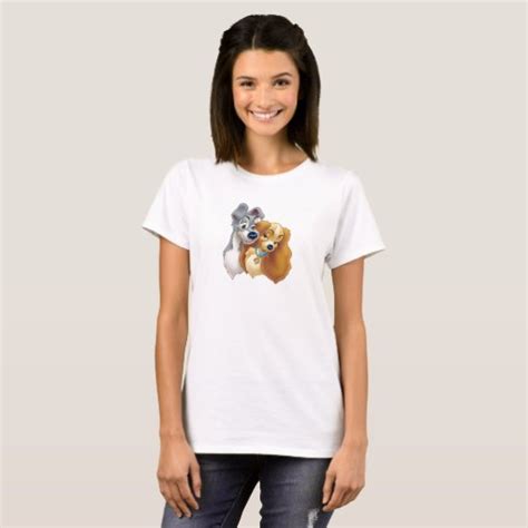 Classic Lady And The Tramp Snuggling Disney T Shirt Zazzle