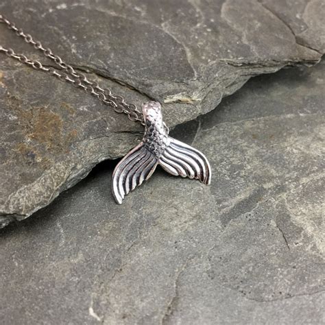 Sterling Silver Mermaid Tail Necklace Mermaid Necklace
