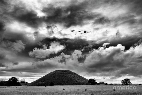 Storm Clouds Over Silbury Hill Monochrome Photograph By Tim Gainey