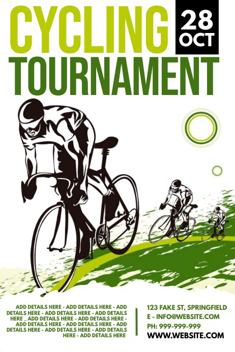 Modèle Affiche De Tournoi De Cyclisme Postermywall