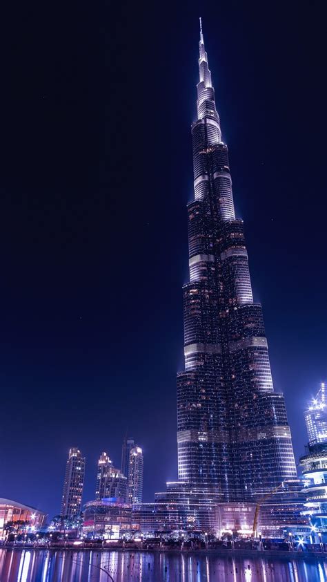 Burj Khalifa At Night Dubai 4k Uhd Wallpaper
