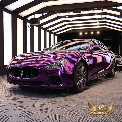 Uncertain between car wrapping and painting your car? Purple chrome wrap from @dreamsfactorykl Promoting ...
